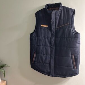 Ford bronco navy blue vest logo puffer collectors